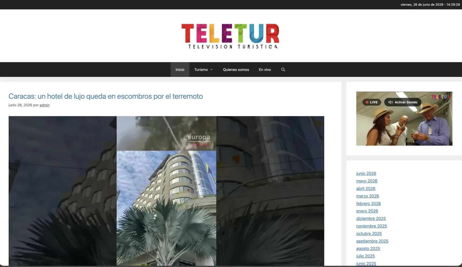 TELETUR - Tourism-Focused Outlet — web